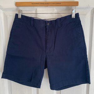 J. Crew Factory 7" flex khaki shorts , 29 waist, Navy color